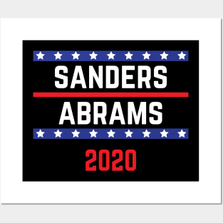 Bernie Sanders 2020 and Stacy Abrams on the One Ticket Vintage Posters and Art